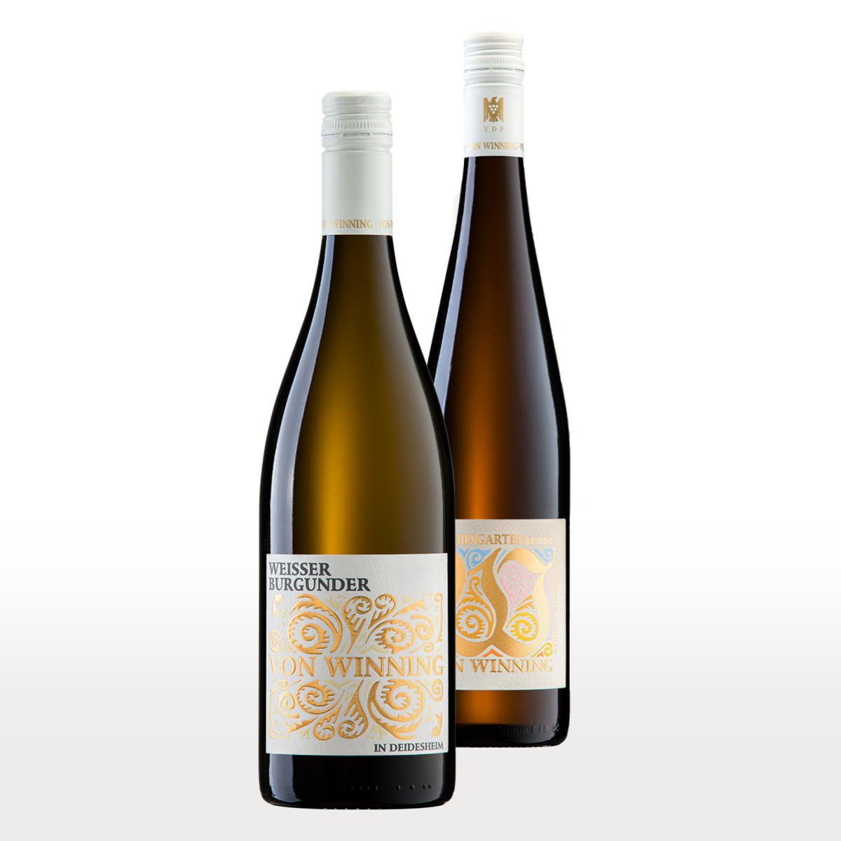 Weingut von Winning duo: Weisser Burgunder 2023 & Riesling Erste Lage qba 'Paradiesgarten' 2022